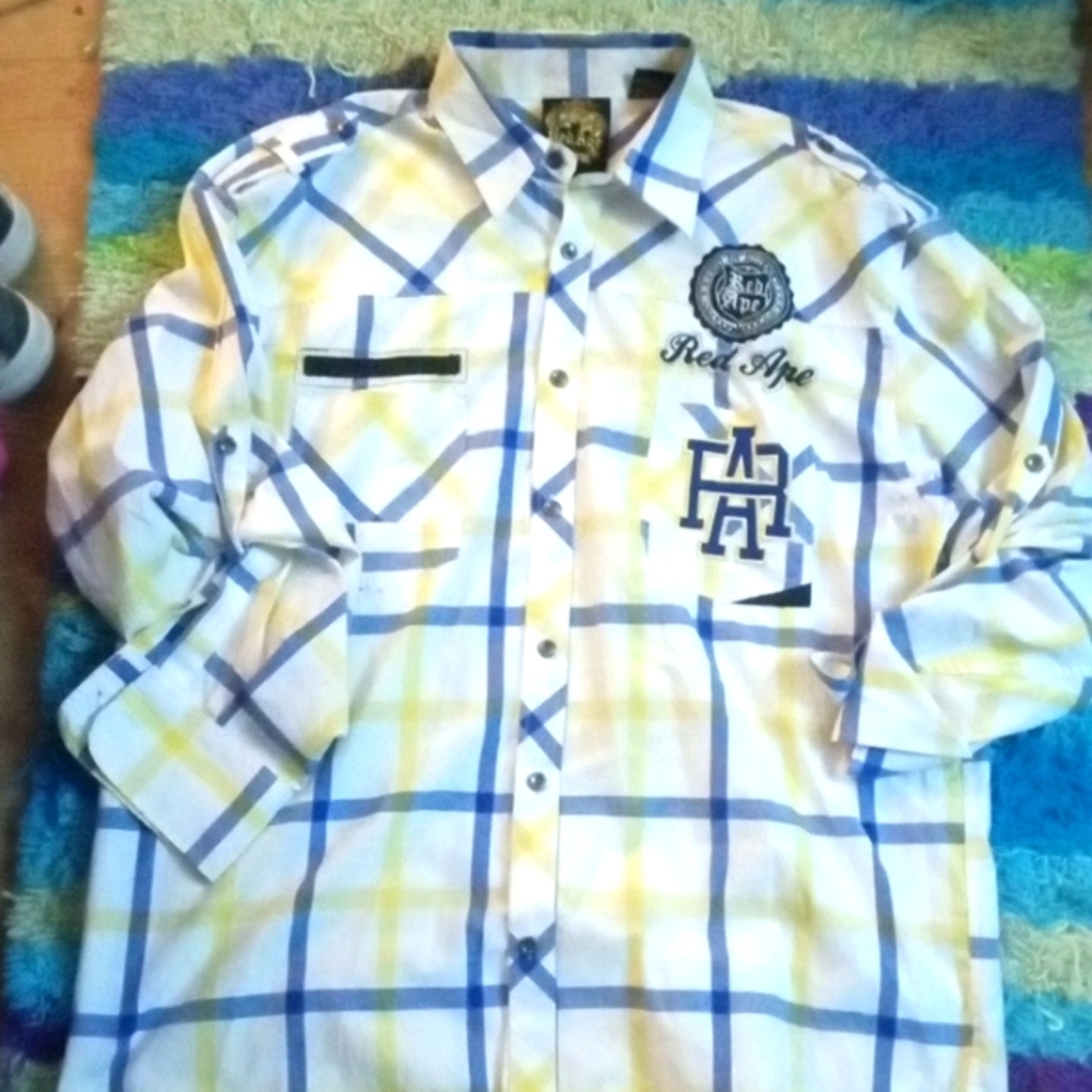 Red ape dress shirt